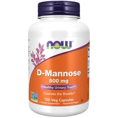 NOW Foods D-Mannose 500 mg Húgyuti d mannóz 120 kapszula 