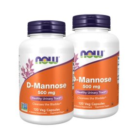   Now Foods D Mannose 500 mg Húgyuti d mannóz 2x1 doboz, 2x120 db csomagban olcsóbb!