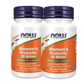   Now Foods Women's Probiotic Női probiotikum 2x1 doboz, 2x50 db kapszula csomagban olcsóbb!