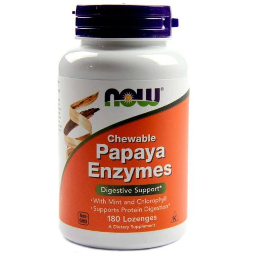 Now Foods Papaya Enzymes 180 Rágótabletta 