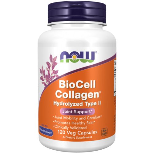 NOW Foods BioCell Collagen® Hydrolyzed Type II (csirke porc) - 120 Veg Kapszula 
