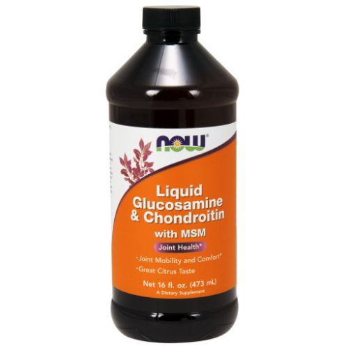NOW Foods Liquid Folyékony Glucosamine &Chondroitin with MSM 
