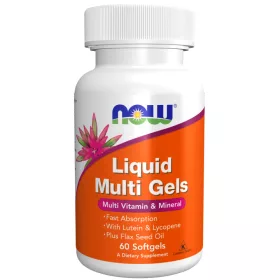   NOW Liquid Multi Gels multivitamin és ásványi anyag 60 lágyzselatin kapszula