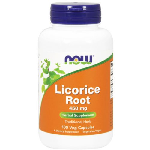 Licorice Root 450 mg 100 kapszula  édesgyökér Now Foods