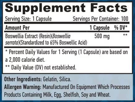 Haya Labs Boswellia 500mg 100 kapszula 