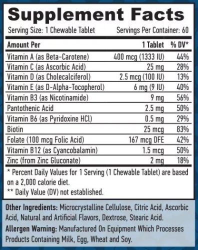 Haya Labs Multivitamin Kids  - Gyerek multivitamin- 60 narancs ízű rágótabletta 