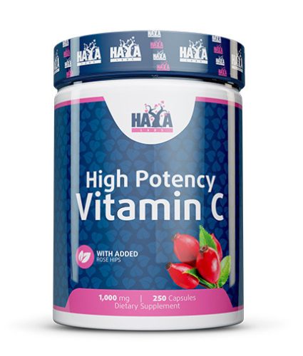 Haya Labs Vitamin C with Rose Hips 1000mg / 250 Caps. C vitamin csipkebogyóval