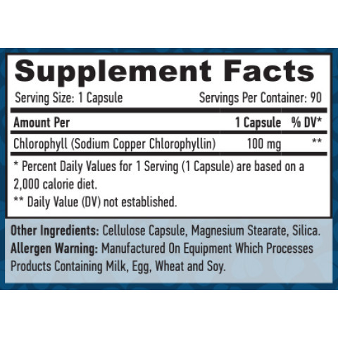 Haya Labs - Chlorophyll- Krolofill antioxidáns- 100mg 90 vcaps 