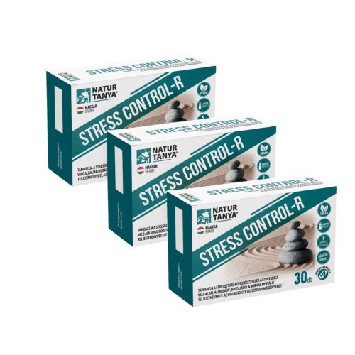STRESS CONTROL-R kapszula csomag TRIO PACK 3x30 db- Stresszoldó adaptogén gyógynövények Natur Tanya®